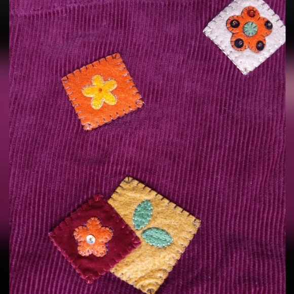 🎀 3/$20 VTG 90s Corduroy Patchwork Jumper Dress Girls' Size 2T - Picture 4 of 6